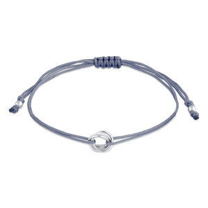 Elli Bracelet Femmes Cercle Entrelacé Rond avec bracelet textile en Argent Sterli Bracelet