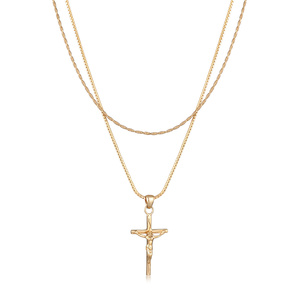KUZZOI Collier Hommes Couches Pendentif croix cordon en Argent Sterling 925 collier