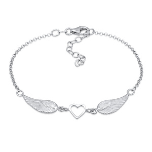 Elli Bracelet Femmes pendentif cœur aile en argent sterling 925 Bracelet