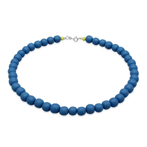 Elli Collier Femmes tendance basique avec résine perles bleu en Argent Sterling 9 collier
