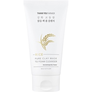 Rice Pure Clay Mask to Foam Cleanser Lait nettoyant