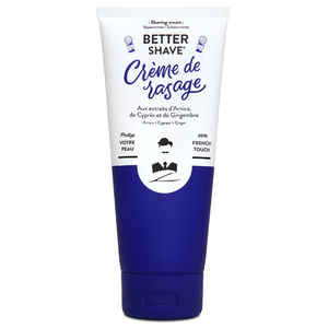 Crème à raser - Better Shave Crème de Rasage Protectrice Anti-Irritations pour Hommes 