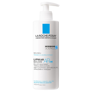 Lipikar Baume AP+M relipidant triple réparation 400ml Baume texture crème pour peaux sèches àtendance eczema atopique