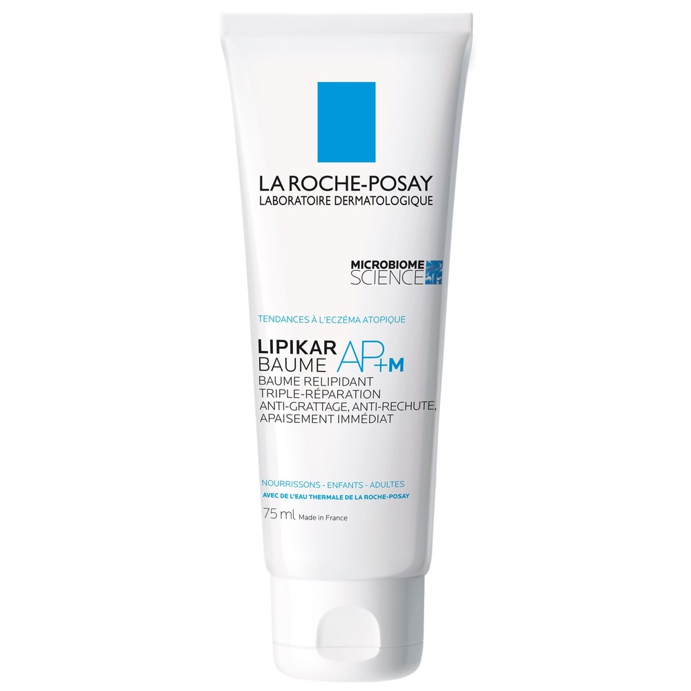 La Roche-Posay - Lipikar Baume AP+M relipidant triple réparation 75ml texture crème pour peaux sèches àtendance eczema atopique