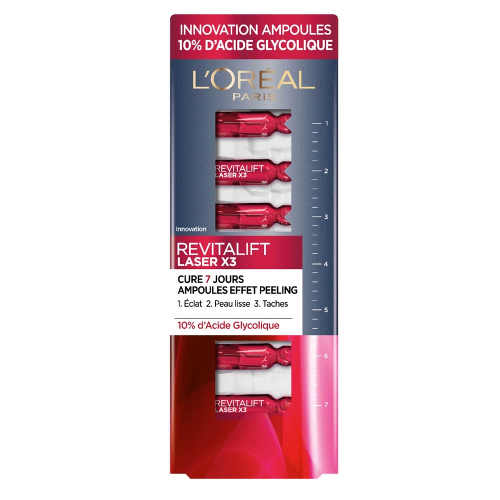 L'Oréal Paris - Revitalift Laser Ampoules Effet Peeling Cure 7 Jours 10%Acide Glycolique 7 ml