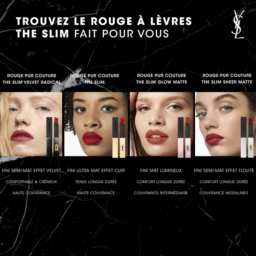 Yves Saint Laurent Rouge Pur Couture The Slim Rouge à Lèvres Mat Longue Tenue N°28 True Chili