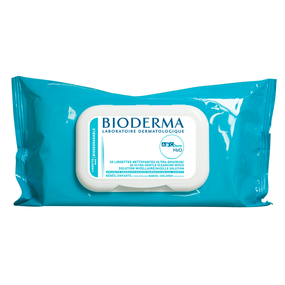 Bioderma ABCDerm ABCDerm H2O Lingettes biodégradables 60x