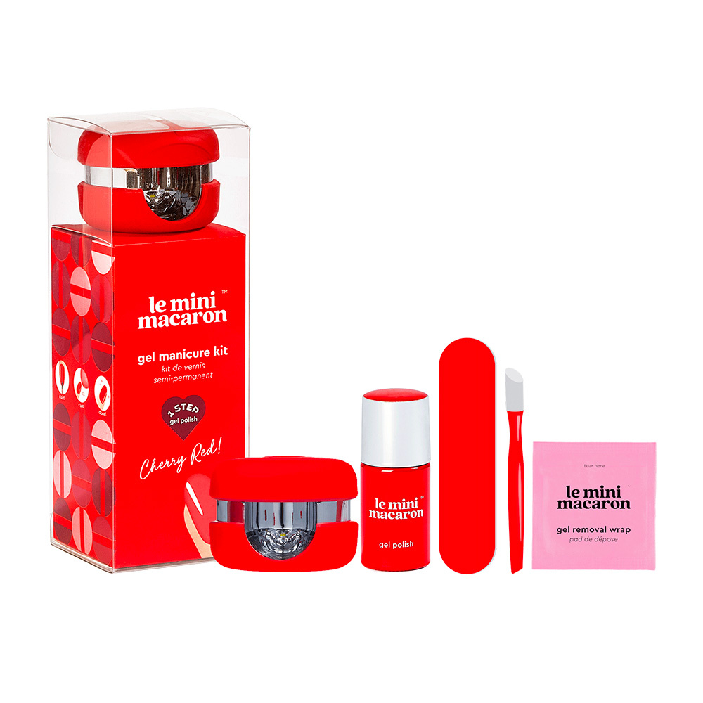 Le Mini Macaron - Cherry Red Gel Manicure kit Kit