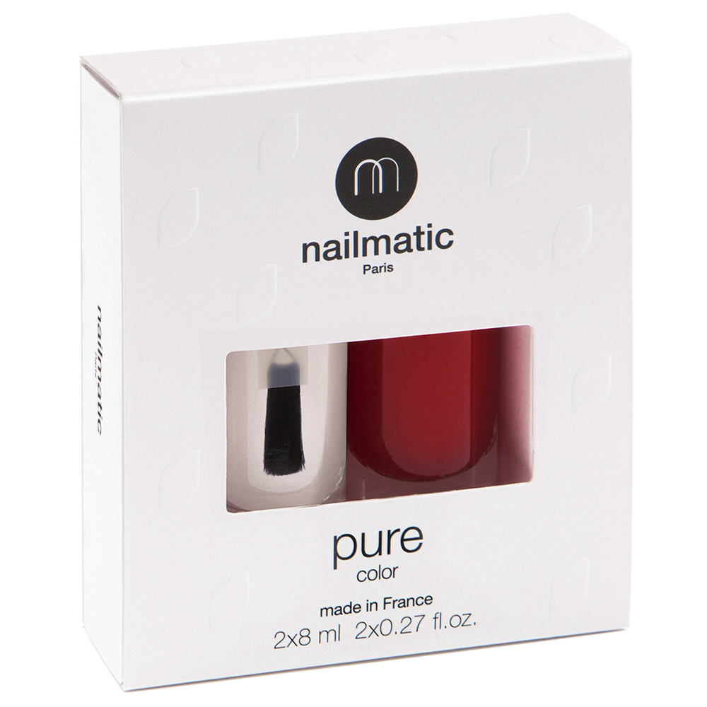 nailmatic Pure Color Base&Top 2-en-1 + Rouge Bordeaux