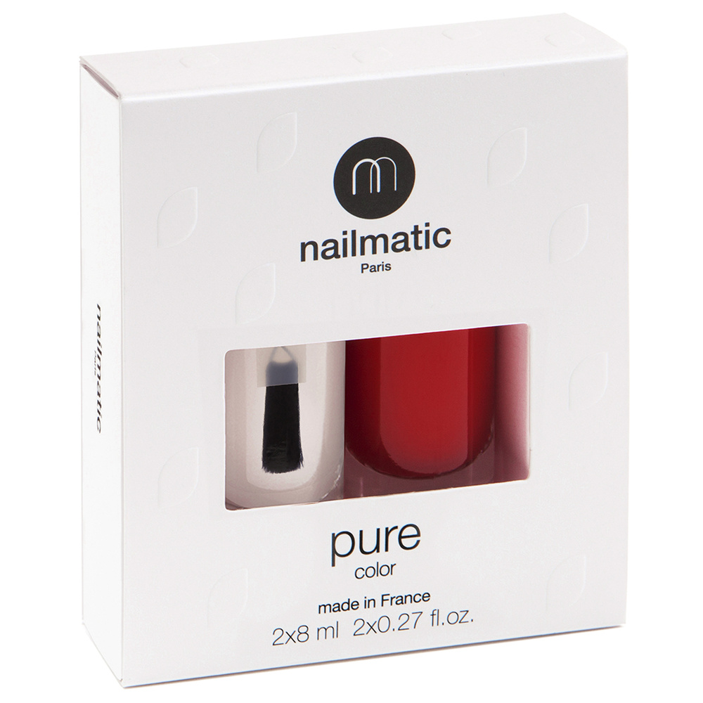 nailmatic Pure Color Base&Top 2-en-1 + Rouge Pur