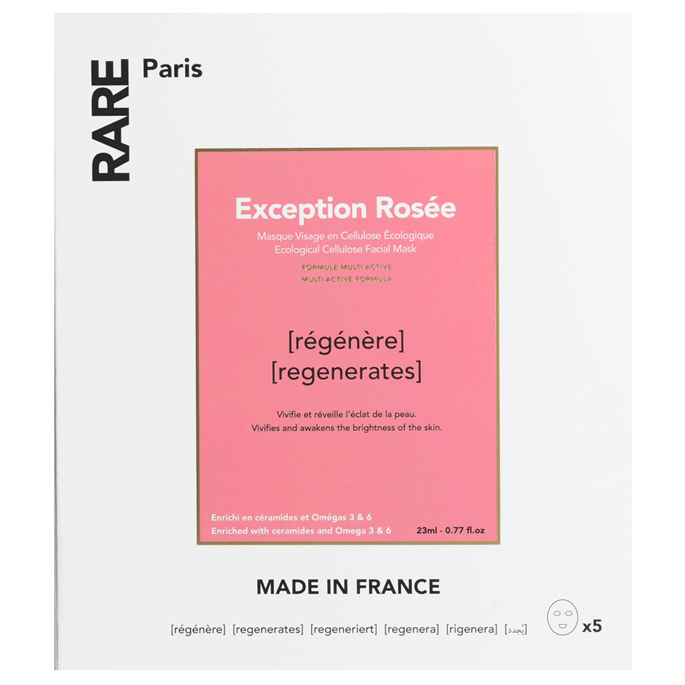 Rare Paris Masque Visage Soin Visage - 5 Masques en tissu - Coffret