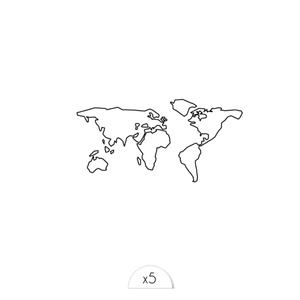 Carte du monde Tatouage éphémère