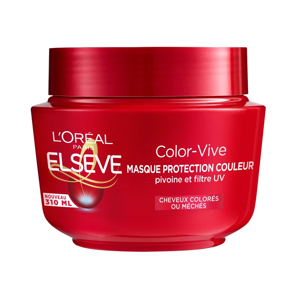 L'Oréal Paris - Elseve Color-Vive Masque protection couleur enrichi en pivoine et filtre uv 310 ml