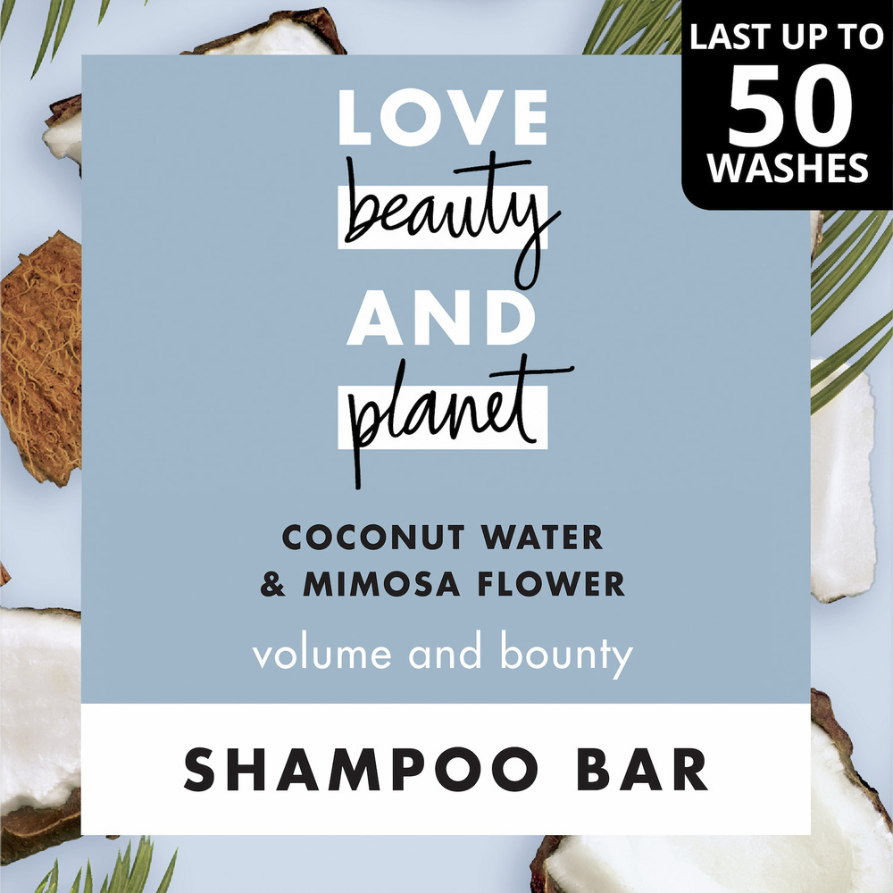 Love Beauty and Planet Shampoing Shampooing Solide Vague Volumisante Eaude Coco&Fleur de Mimosa 90g