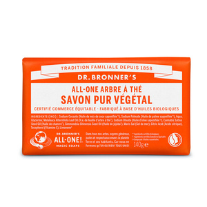 Dr Bronner's - Savon solide Arbre à thé- 140g Savon solide