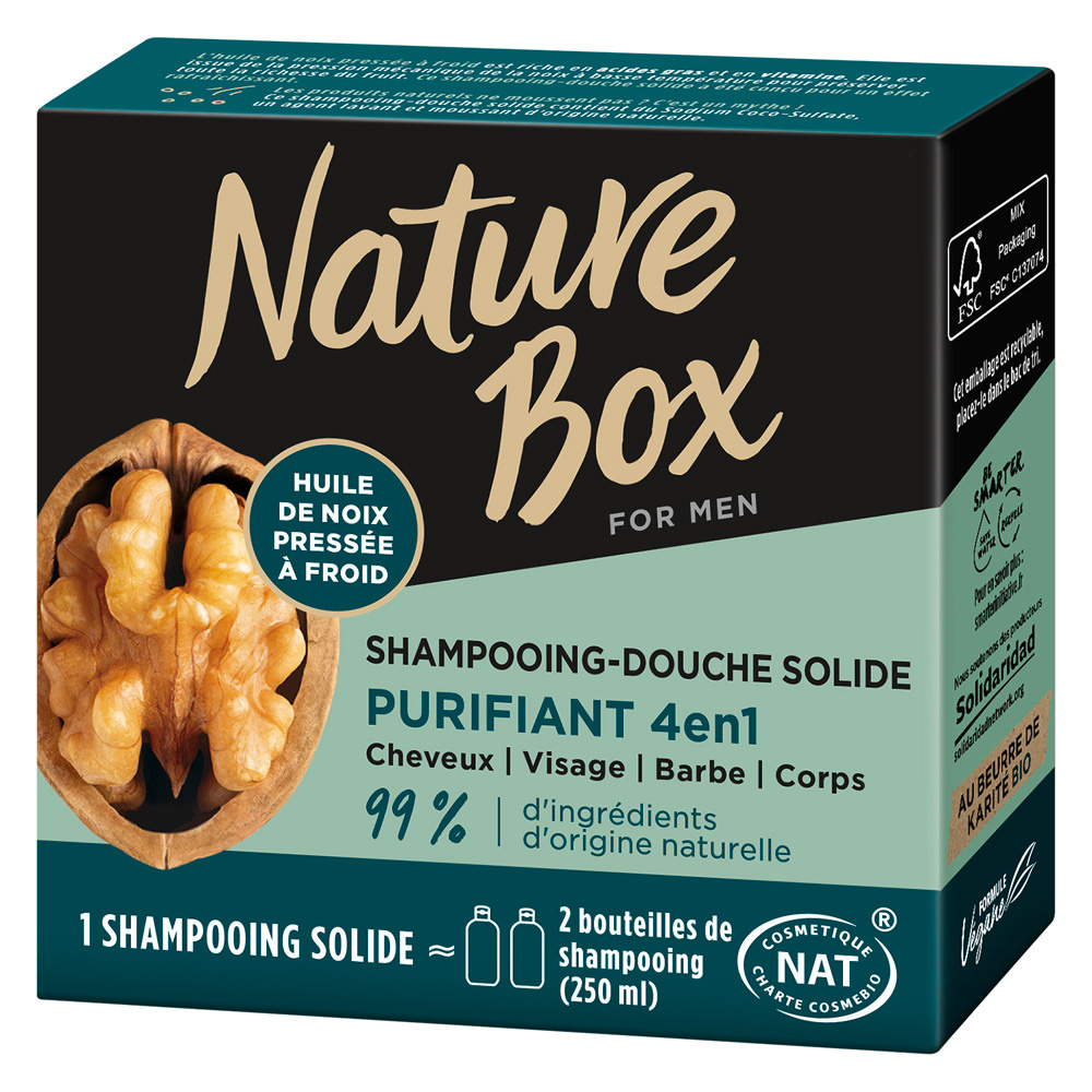 Nature Box Noix NATURE BOX MEN SHAMPOOING SOLIDE NOIX 85g