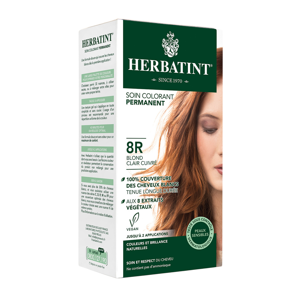 Herbatint coloration permanente 8r blond clair...