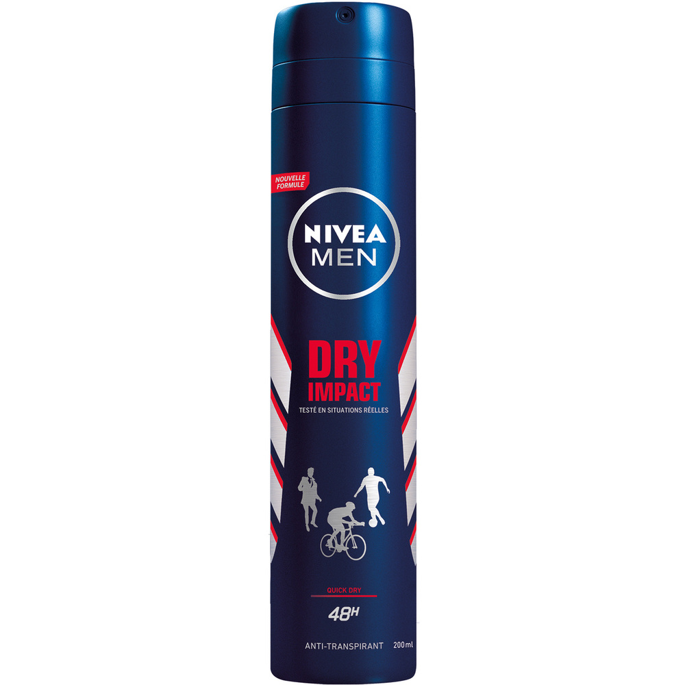 nivea Deodorant Déodorant Spray Homme Anti-transpirant Dry Impact 200ml