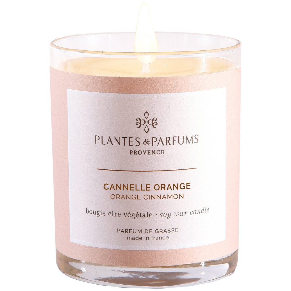 Plantes et Parfums - Cannelle Orange Bougie Végétale Parfumée 180 g