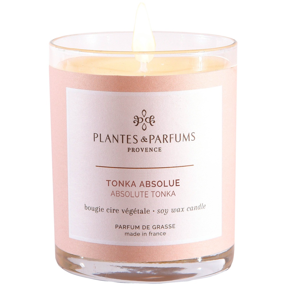 Plantes et Parfums - Tonka Absolue Bougie Végétale Parfumée 180 g