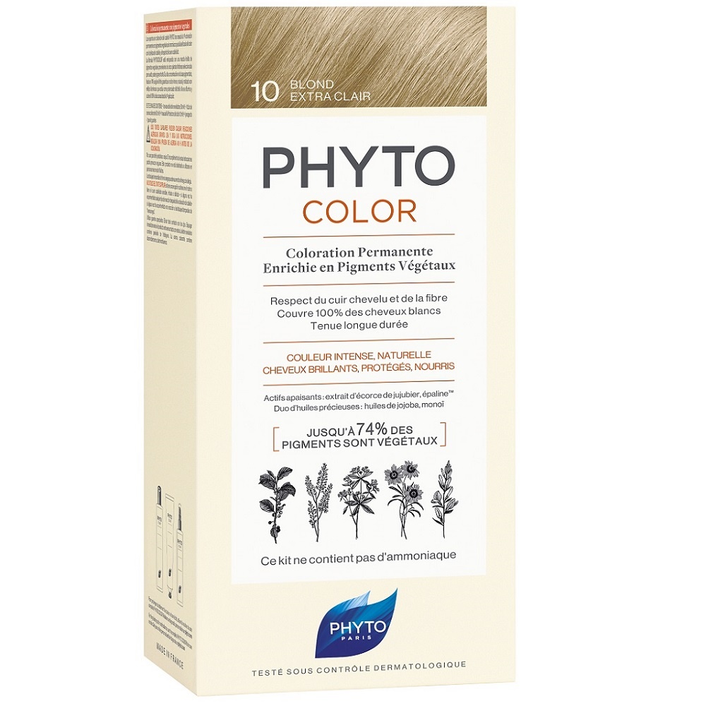 Phyto - PHYTO PHYTOCOLOR 10 BLOND EXTRA CLAIR KIT COLORATION 112 ml
