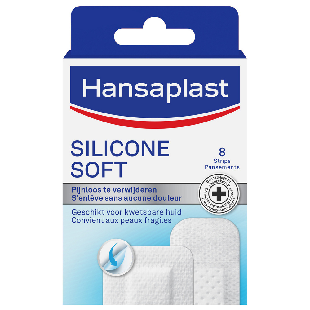 hansaplast Pansements Pansements Silicone Soft x8 - 2 tailles