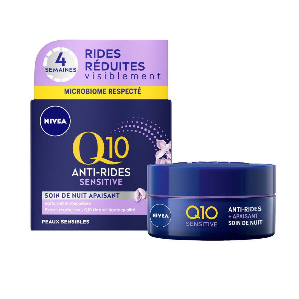 nivea - Q10 POWER - Crème de nuit Sensitive Soin visage anti-âge 50 ml