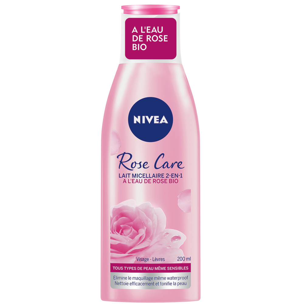 nivea - ROSE CARE - Lait démaquillant micellaire à l'eau de rose bio Démaquillant 200 ml