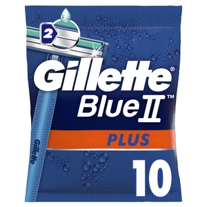 Gillette Blue II Plus Rasoirs Jetables x 10 Rasoirs Jetables