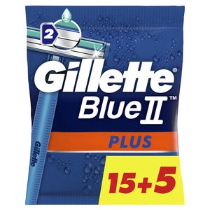 Gillette Blue II Plus Rasoirs Jetables x 20 Rasoirs Jetables 