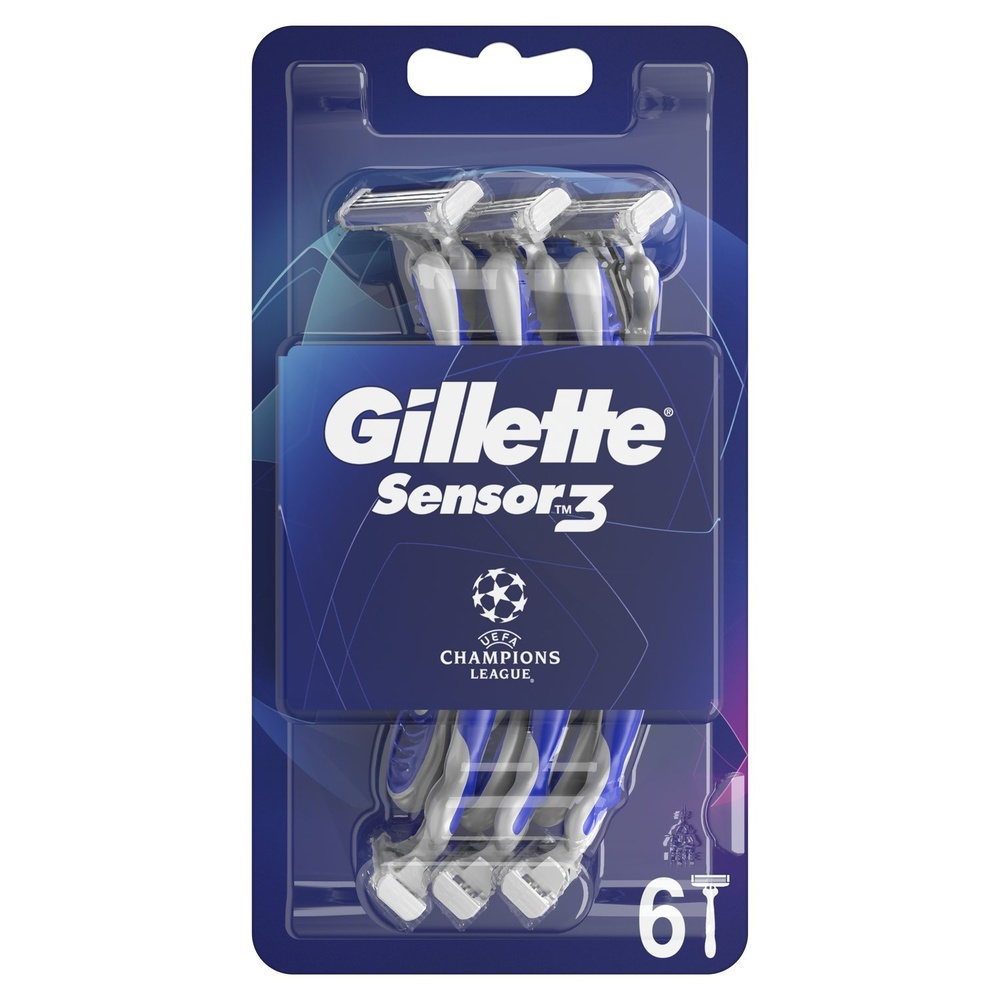 gillette - Gillette Sensor3 Rasoir Jetable X 6 Rasoirs Jetables 6 un