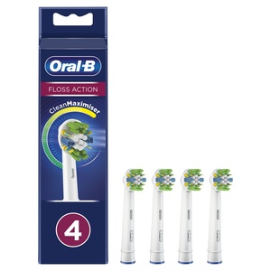 Oral-B FlossAction Brossette Avec CleanMaximiser, 4 Brossettes De Rechange