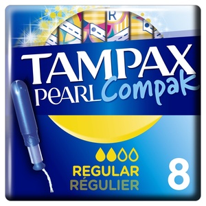 Tampax Pearl Compak Régulier Tampons 8 Tampons