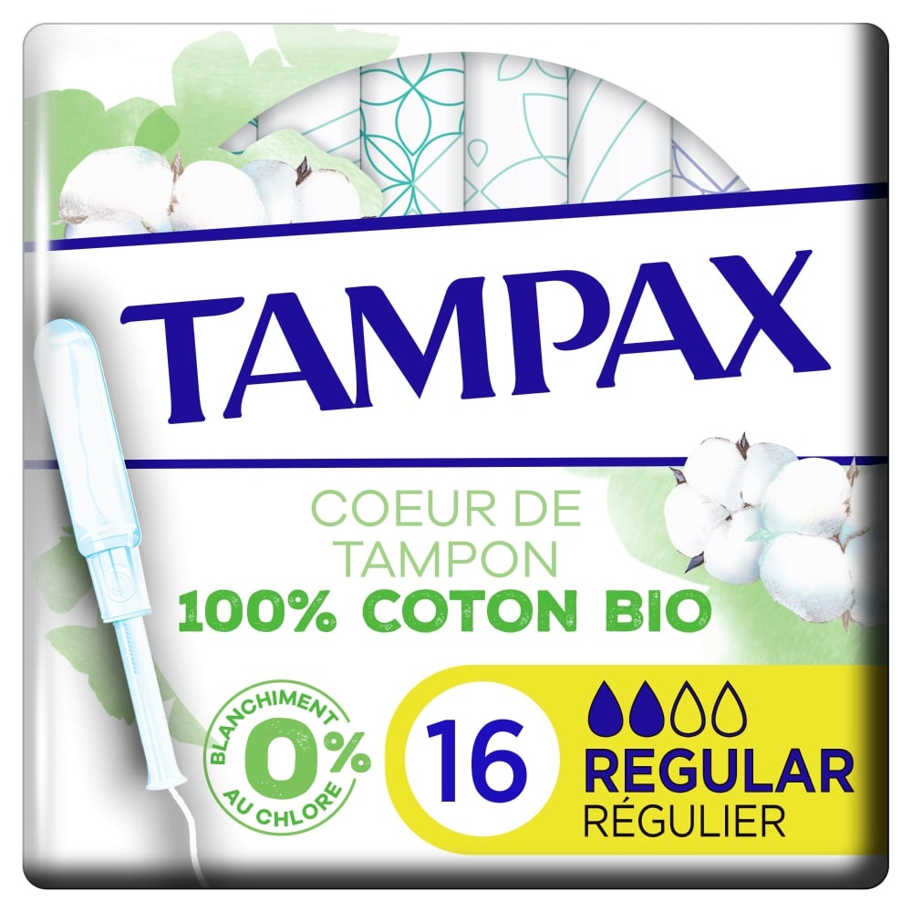Tampax Cotton Protection Régulier Tampons Avec Applicateur X 16 