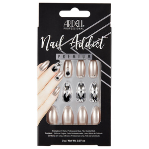 Nail Addict Champagne Ice Faux-ongles prêt à poser Ardell avec accessoires