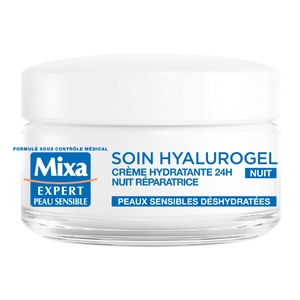 Mixa Soin Hyalurogel Crème hydratante nuit réparatrice 50ml Hyalurogel Nuit Creme-Masque HydratanteSommeil Réparateur