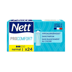 ProComfort® Normal, Tampon Sans Applicateur, pour Flux Normal, Boite 24 Tampons Tampon