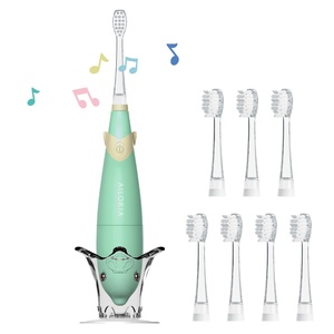 BUBBLE BRUSH Set Brosse à dents électrique pour enfants à technologie sonique 
