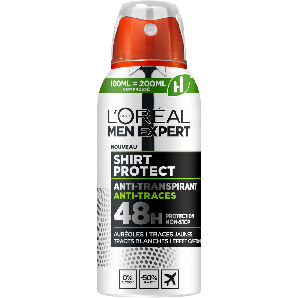 L'Oréal Paris - Men Expert Shirt Protect Déodorant Spray Homme Compressé 100 ml