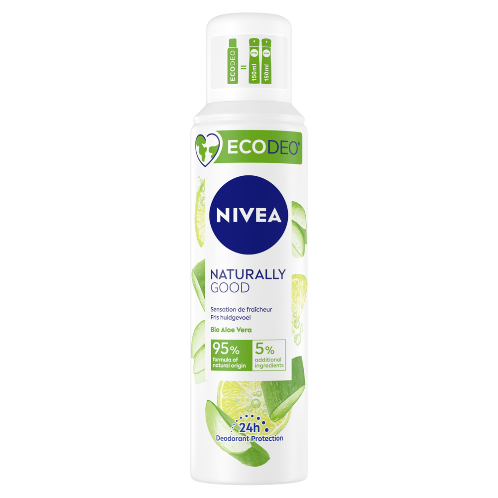 nivea - NATURALLY GOOD - Déodorant ECODEO Aloé Vera Bio spray Femme 125 ml