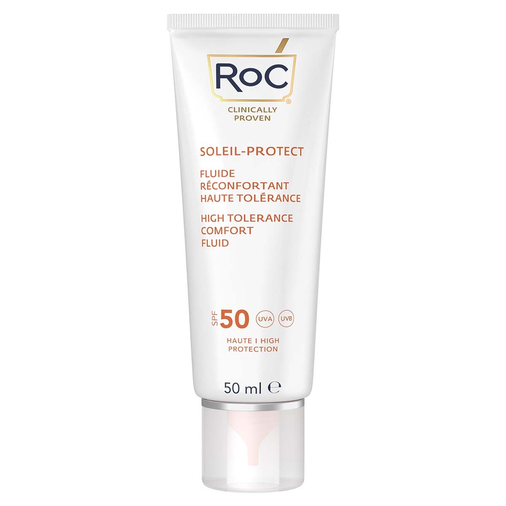 roc - RoC Soleil Protect Fluide Réconfortant Visage SPF50+ 50ml Crème Solaire