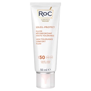 RoC Soleil Protect Fluide Réconfortant Visage SPF50+ 50ml Crème Solaire Visage 