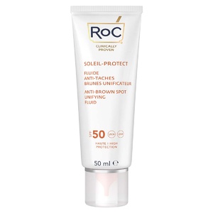 RoC Soleil Protect Fluide Visage Unificateur Anti-Tâches Brunes SPF50+ 50ml Crème Solaire Visage