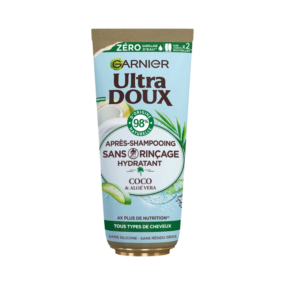garnier - Ultra Doux Eau de Coco et Aloe Vera Après-shampoing sans rinçage 200 ml