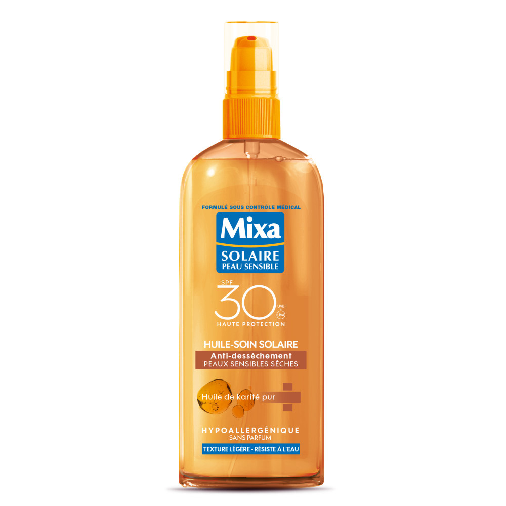 mixa - Mixa Solaire Peau Sensible Huile-Soin Anti-dessèchement Nutrition Intense SPF 30 150 ml Mixte