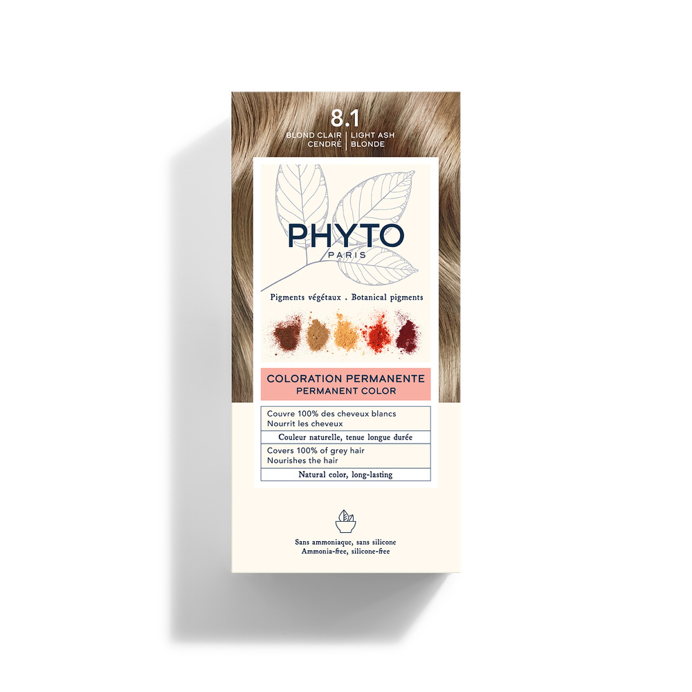 Phyto - Coloration Permanente 8.1 Blond Cendré Kit coloration 112 ml