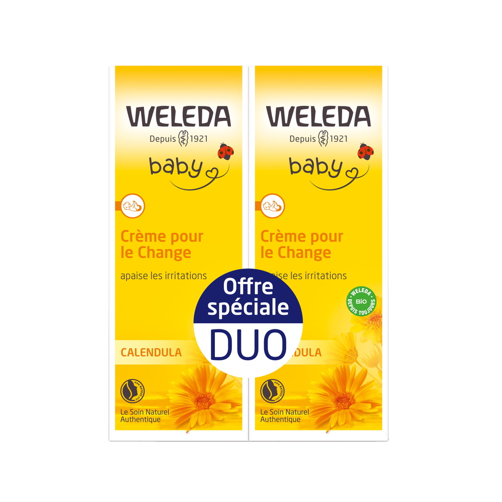WELEDA - Duo Crème pour le Change au Calendula Bio Bébé 1 unité