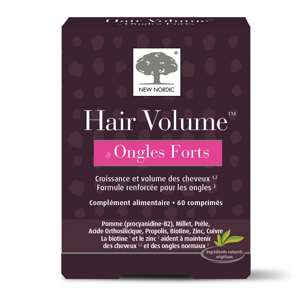 new nordic - Hair Volume & Ongles Forts 60 CP COMPLEMENT ALIMENTAIRE 60 un
