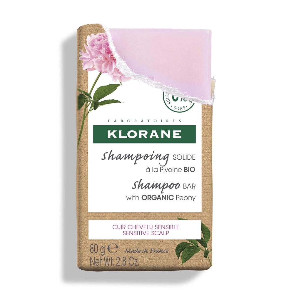 Klorane - Pivoine Shampooing solide dès 3 ans 80g Solide