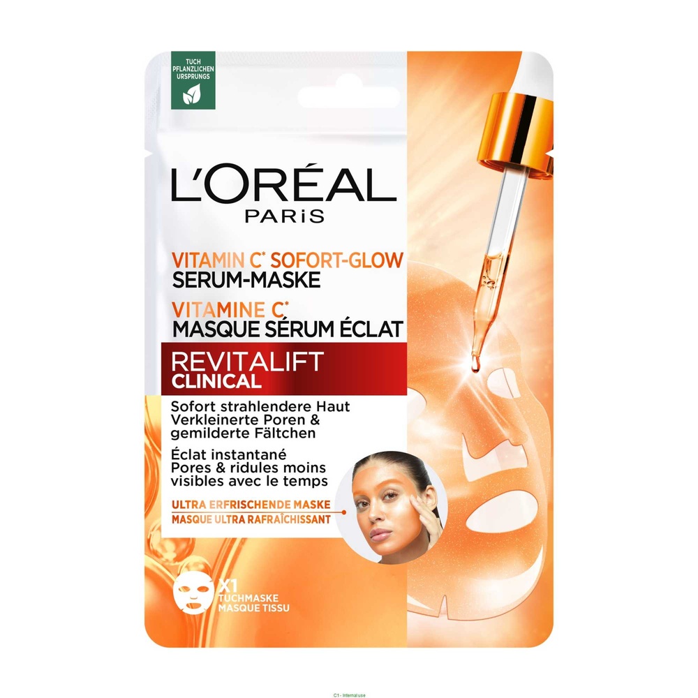 L'Oréal Paris - Masque Vitamine C, Eclat, Pores, Ridules éclat 26 ml